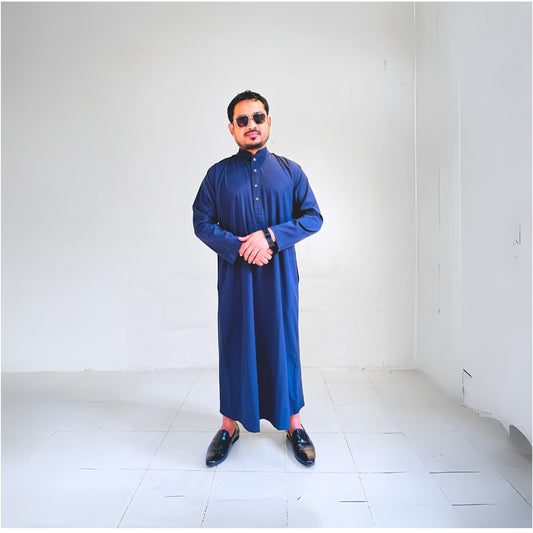 Premium  Collar Jubba  Dark-Navy