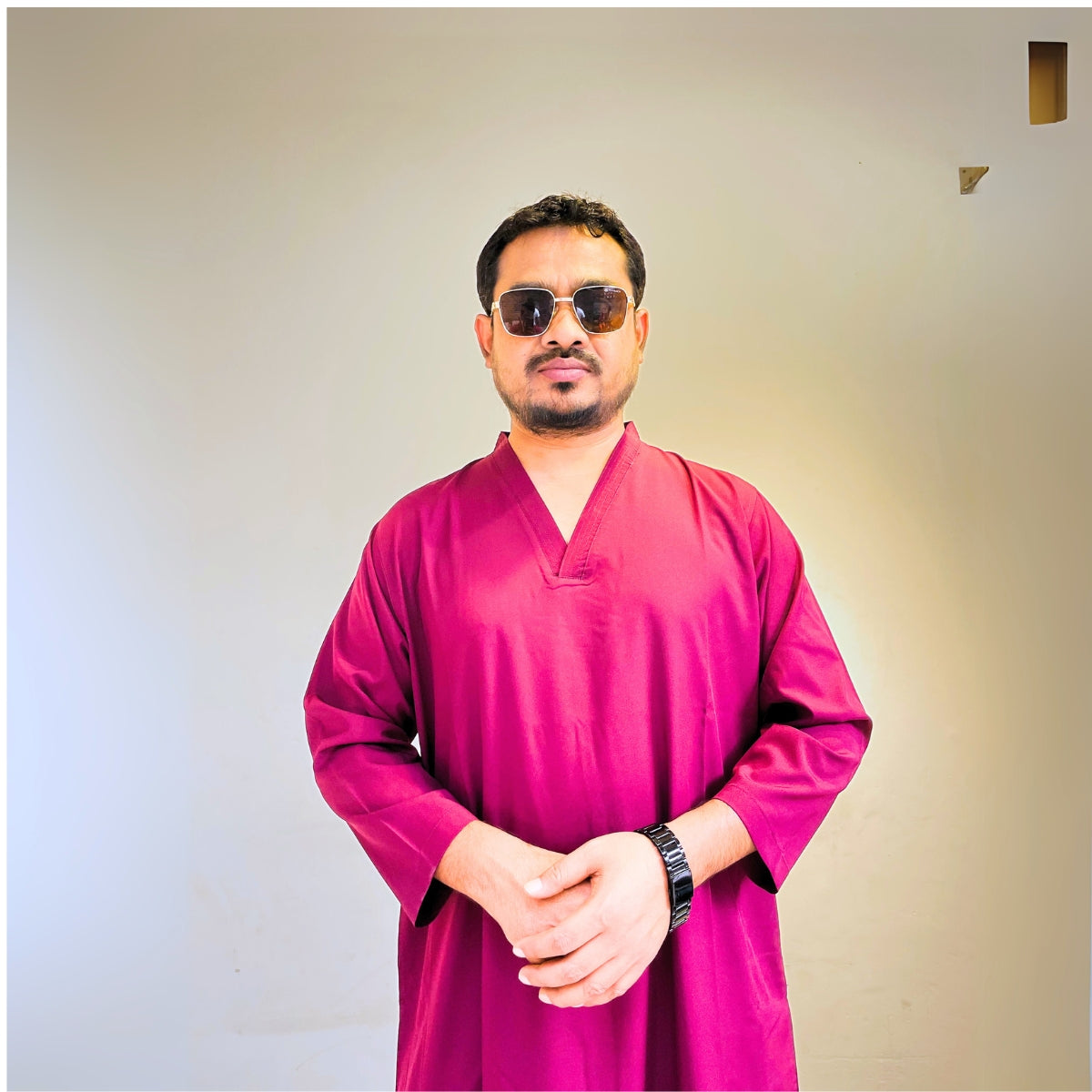 Eid Special Premium Men's V Neck & Collar Jubba